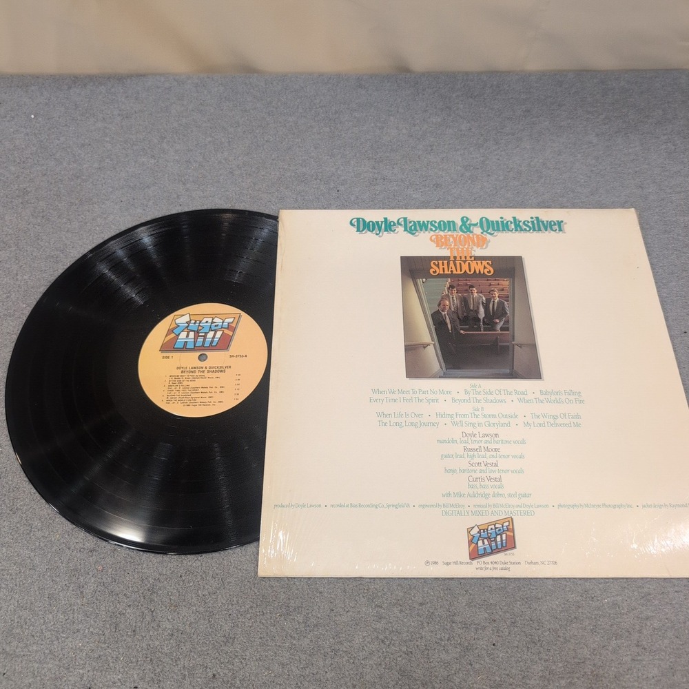 Doyle Lawson & Quicksilver Beyond the Shadows Bluegrass Gospel Vinyl LP SH-3753 - Picture 2 of 2